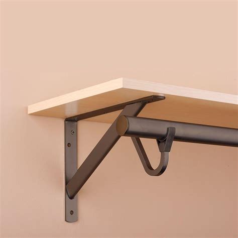 Closet Pro 11-1/4 in. Heavy-Duty Bronze Shelf and Rod Bracket | Shelves ...