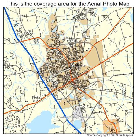 Aerial Photography Map of Valdosta, GA Georgia