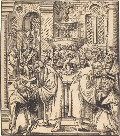 Lucas Cranach the Elder, ‘The Reformers Luther and Hus Giving Communion ...