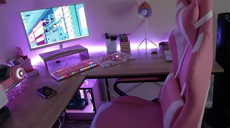 Gaming Aesthetic Pink Pc Setup