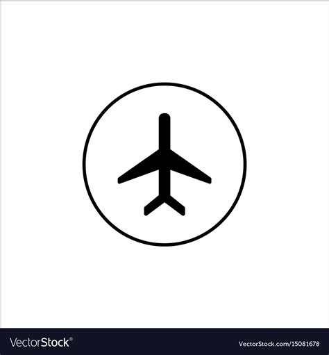 Airplane mode solid icon mobile sign Royalty Free Vector