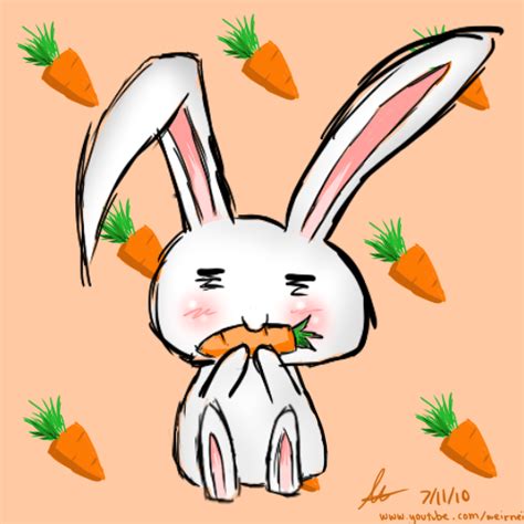 Rabbit Eating Carrot Drawing at GetDrawings | Free download