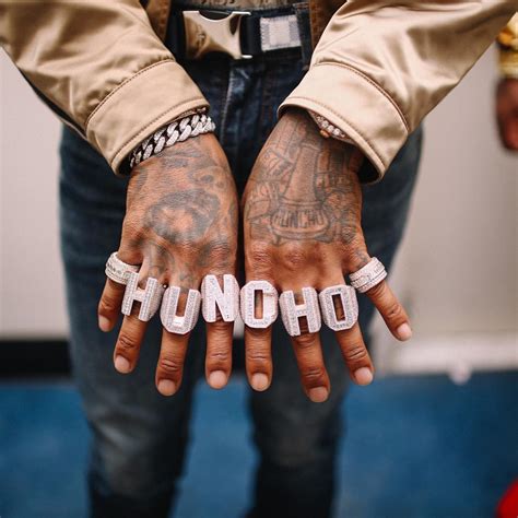 Quavo Buys New Diamond Rings, with the name inscription "HUNCHO ...