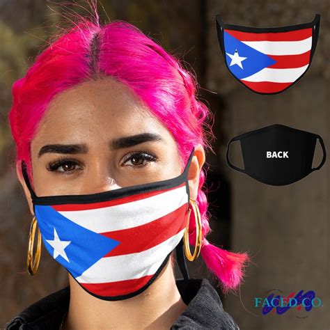 Puerto Rican Flag Masks Puerto Rican Flag Mask with Filter | Etsy