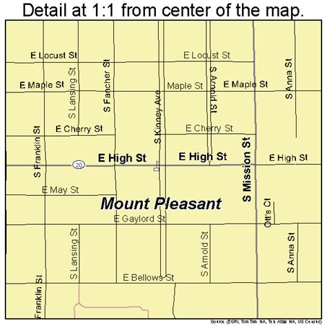 Mount Pleasant Michigan Street Map 2656020