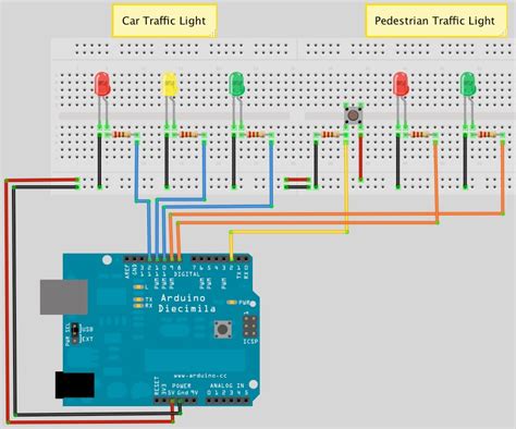 Traffic Light Circuit Diagram Using Arduino - Wiring View and ...