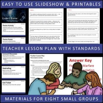 Ender's Game Themes Textual Analysis Activity by English Bulldog