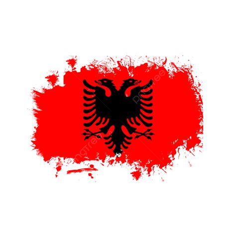 Albania Flag In New Hard Splashes Brush 2023, Albania, Flag, Brush PNG ...