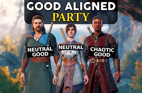 Baldur's Gate 3 Good Aligned Party - Companion Alignments