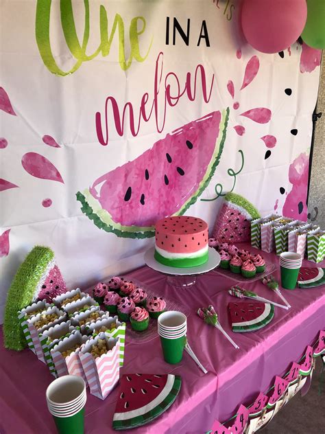 One in a melon | Watermelon birthday parties, Watermelon birthday party ...