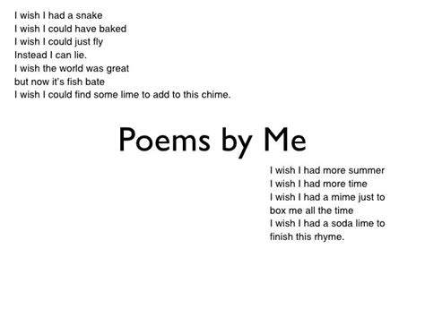 I wish poems