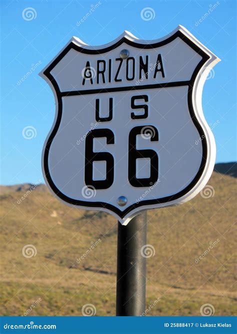 Historic Route 66 Arizona Sign Stock Image | CartoonDealer.com #25888417