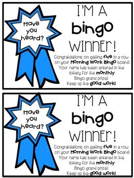 EDITABLE February Morning Work Bingo by Teach Talk Inspire | TPT