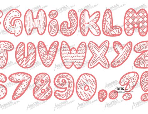 Hand Lettering Alphabet Fonts Doodle Lettering Bullet Journal Paper ...