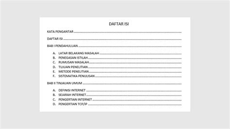 Cara Membuat Daftar Isi Otomatis Secara Rapi dalam Microsoft Word ...