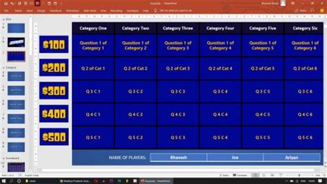 Jeopardy Template For Teachers Database