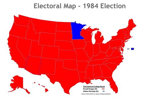 Electoral Map - 1984 US Presidential Elections [1545 × 1103] : MapPorn