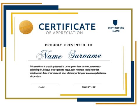 Professional Certificate Of Appreciation Templates