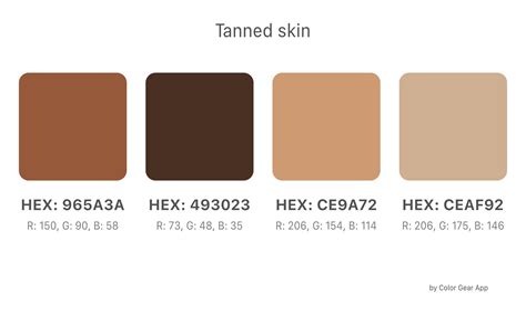 Harmonious Color palette Tanned skin | Brown color palette, Digital ...