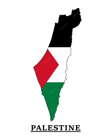 Premium Vector | Palestine National Flag Map Design, Illustration Of ...