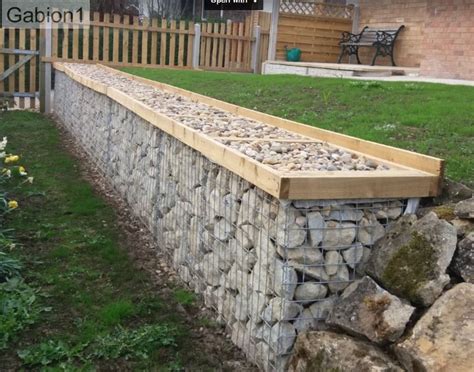 gabion wall with small pebble topping http://www.gabion1.co.uk | Gabion ...