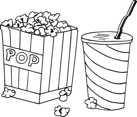 Popcorn Coloring Pages - Best Coloring Pages For Kids