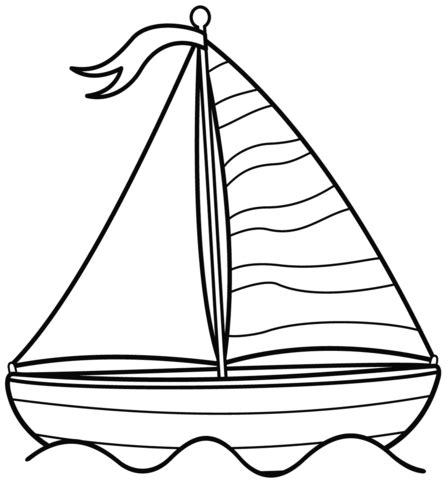 Free Sailboat Coloring Pages For Kids