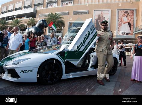 Dubai Police Lamborghini Aventador LP700-4 Coupe Patrol Car Stock Photo ...