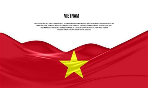 Premium Vector | Vietnam flag design. Waving Vietnamese flag made of ...