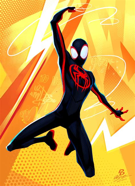 Miles Morales Spider-man: Across the Spider-verse by PatrickBrown on ...