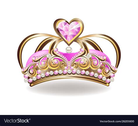 Beautiful golden princess crown Royalty Free Vector Image