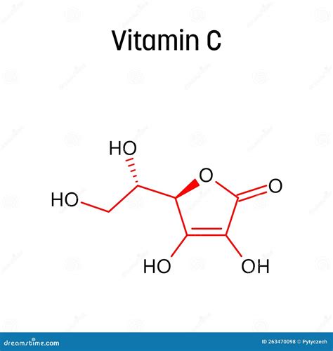 Vitamin C Structural Formula of Molecular Structure Stock Illustration ...