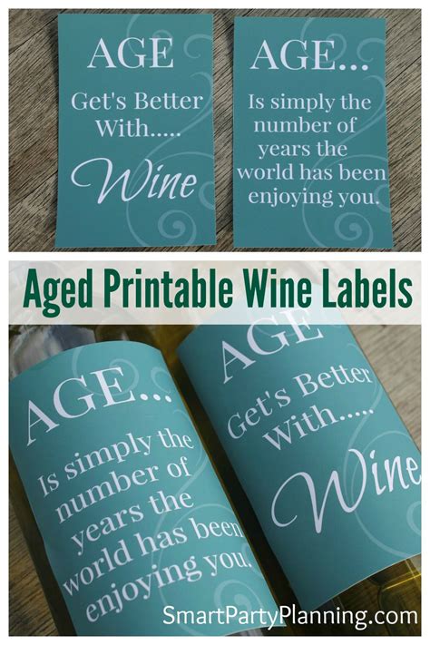 Fun Wine Labels For The Aged!