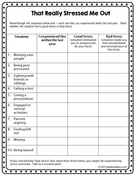 Free Printable Stress Worksheets Web Free Printable Stress Worksheets ...