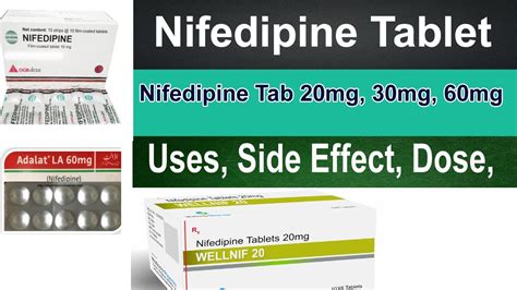 Nifedipine Tablet - Nifedipine 20 mg tablet - Depin 10-Adalat la 30mg ...