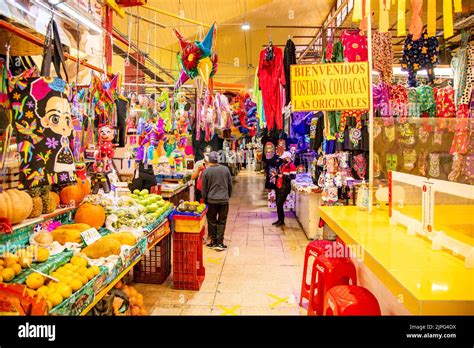 A various selection of produce at Coyoacan Market in Mexico City ...