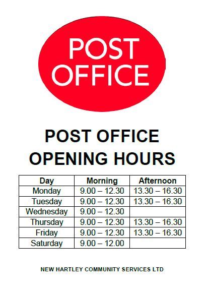 New Hartley Post Office Extends Opening Hours – Seaton Valley Online