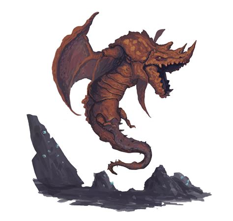 ArtStation - Cave Wyrm concept art