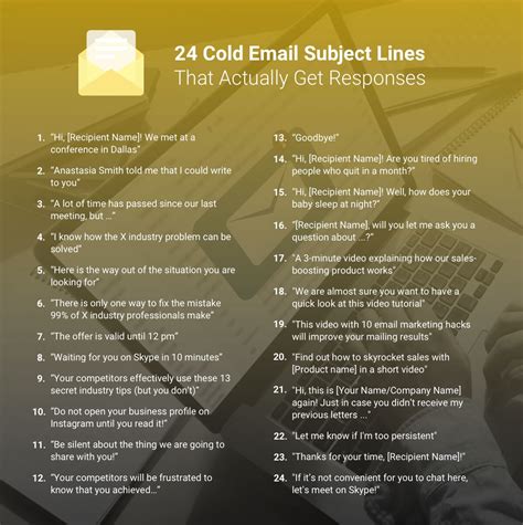 24 Cold Email Subject Lines That Grab Attention And Get Responses