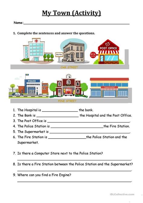 BackPack 2 - My Town Worksheet - English ESL Worksheets for distance ...