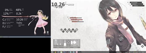 Anime Themed Dual monitor setup : r/Rainmeter