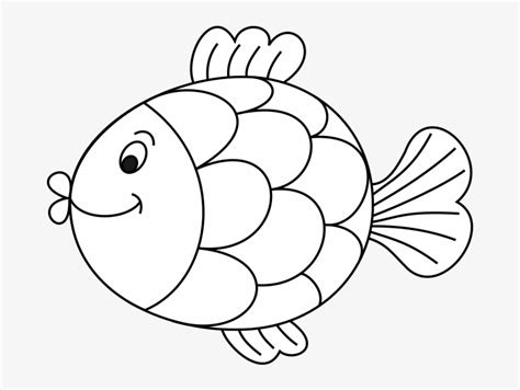 Black And White Fish Outline Clip Art