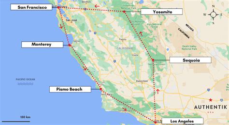 Principiante Subtropical pared california road trip map recibo ...