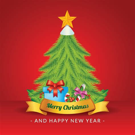 Christmas tree poster 15289263 Vector Art at Vecteezy