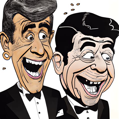 Dean Martin and Jerry Lewis Vintage Caricature · Creative Fabrica