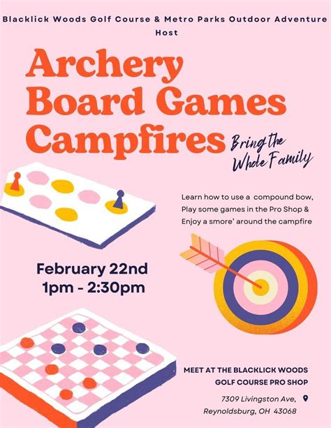 ABCs Archery, Board Games & Campfire, Blacklick Woods Metro Golf Course ...