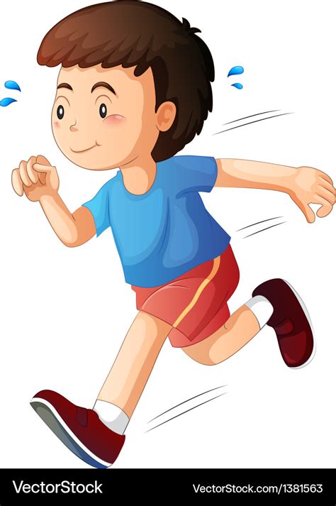 A kid running Royalty Free Vector Image - VectorStock