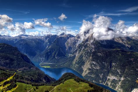 壁紙、3000x2000、風景写真、ドイツ、山、川、Bavarian Alps、雲、アルプス山脈、自然、ダウンロード、写真