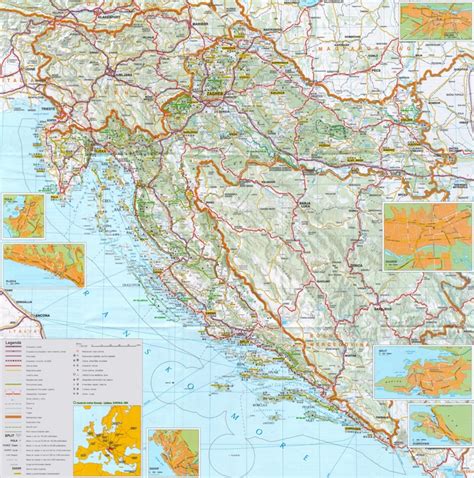 Large detailed map of Croatia with cities and towns - Ontheworldmap.com