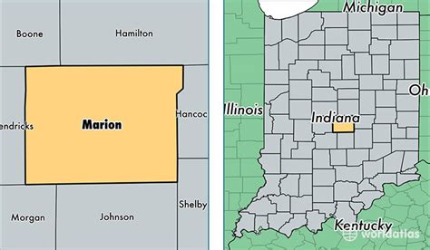 Marion County Indiana Map - World Map Gray